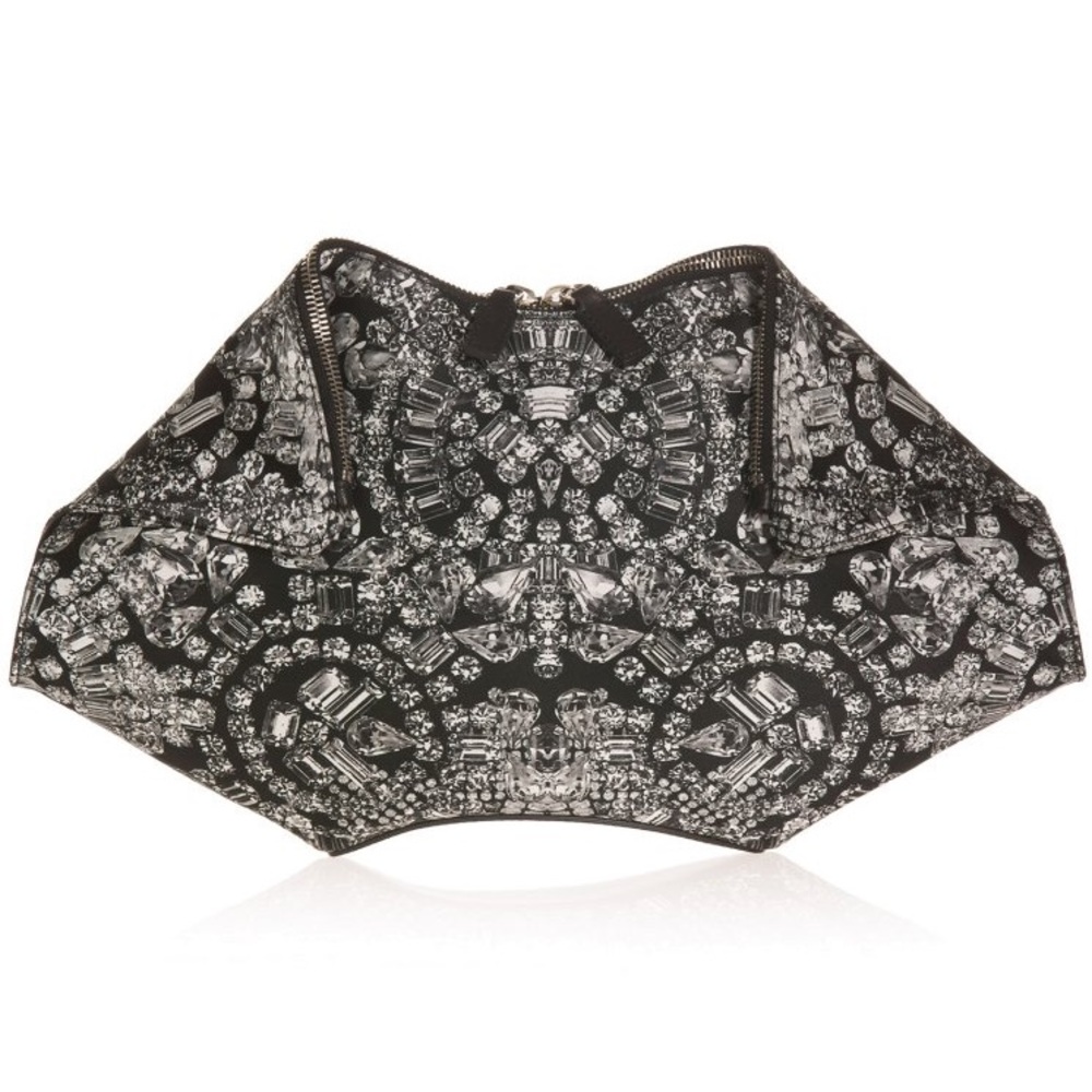 Alexander McQueen De Manta Silk Clutch